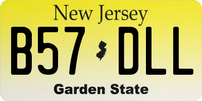 NJ license plate B57DLL