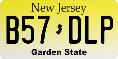 NJ license plate B57DLP