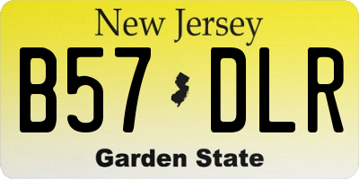 NJ license plate B57DLR