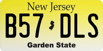 NJ license plate B57DLS