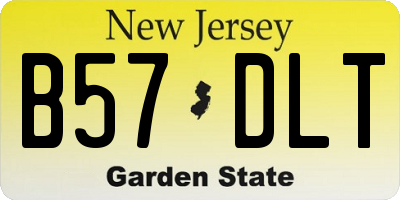 NJ license plate B57DLT