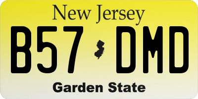 NJ license plate B57DMD