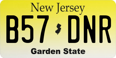 NJ license plate B57DNR