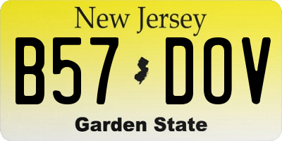 NJ license plate B57DOV