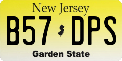 NJ license plate B57DPS