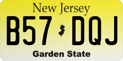 NJ license plate B57DQJ