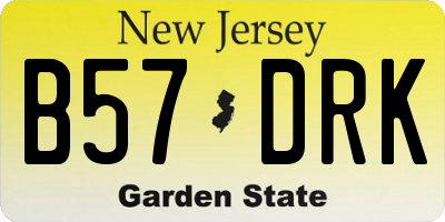 NJ license plate B57DRK