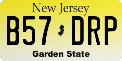 NJ license plate B57DRP