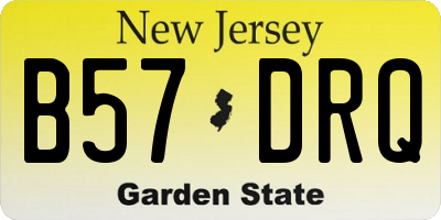 NJ license plate B57DRQ