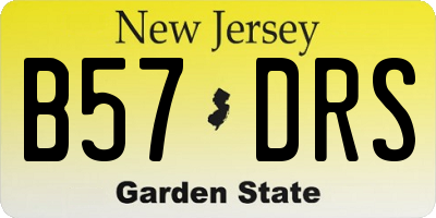 NJ license plate B57DRS