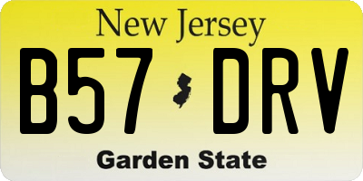NJ license plate B57DRV