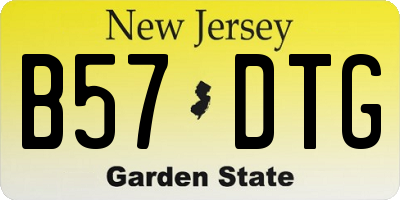 NJ license plate B57DTG