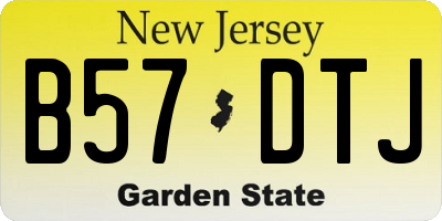 NJ license plate B57DTJ