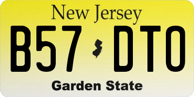 NJ license plate B57DTO