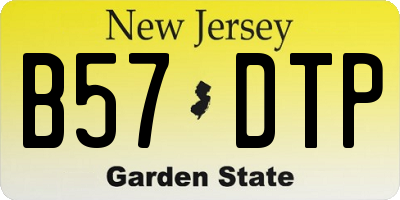 NJ license plate B57DTP