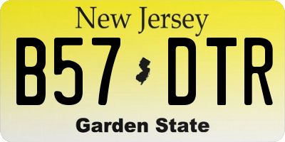 NJ license plate B57DTR