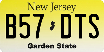 NJ license plate B57DTS