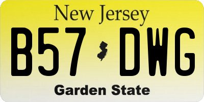 NJ license plate B57DWG