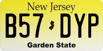 NJ license plate B57DYP
