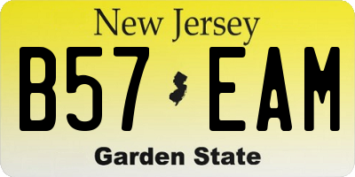 NJ license plate B57EAM