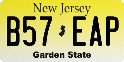 NJ license plate B57EAP