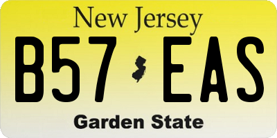 NJ license plate B57EAS
