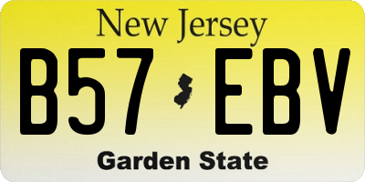 NJ license plate B57EBV