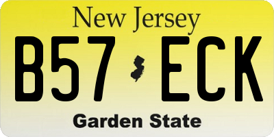 NJ license plate B57ECK