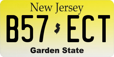 NJ license plate B57ECT