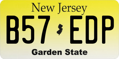 NJ license plate B57EDP