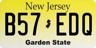 NJ license plate B57EDQ