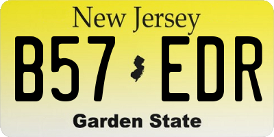 NJ license plate B57EDR