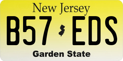 NJ license plate B57EDS