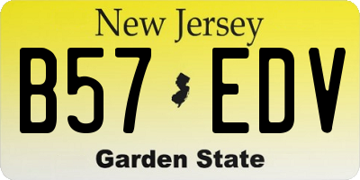 NJ license plate B57EDV