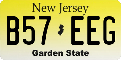NJ license plate B57EEG