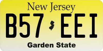 NJ license plate B57EEI