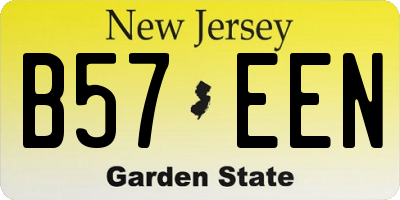 NJ license plate B57EEN