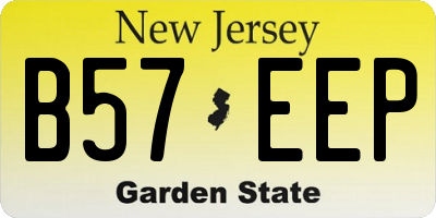 NJ license plate B57EEP