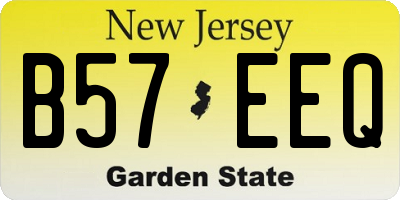 NJ license plate B57EEQ
