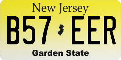 NJ license plate B57EER