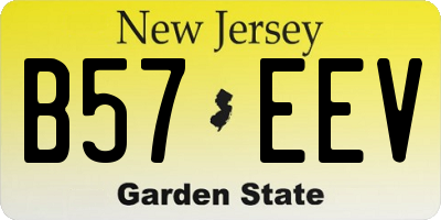 NJ license plate B57EEV