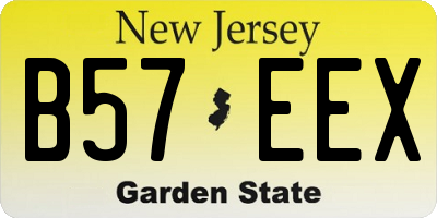 NJ license plate B57EEX