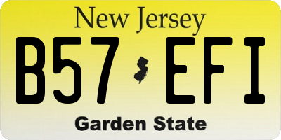 NJ license plate B57EFI