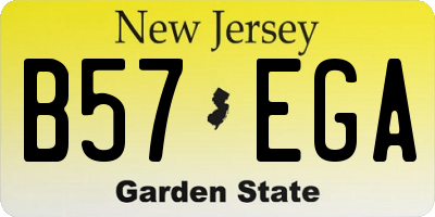 NJ license plate B57EGA