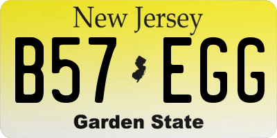 NJ license plate B57EGG