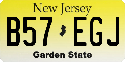 NJ license plate B57EGJ