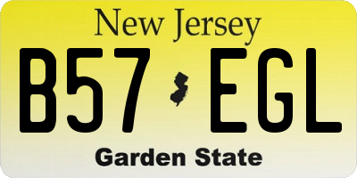 NJ license plate B57EGL