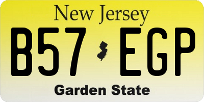 NJ license plate B57EGP
