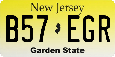 NJ license plate B57EGR