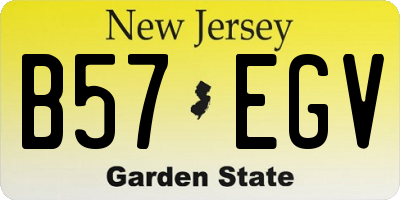 NJ license plate B57EGV